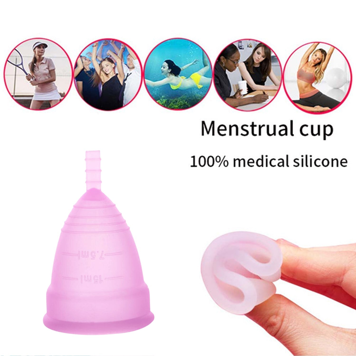 6112A Reusable Menstrual Cup used by womens and girls during the time of their menstrual cycle freeshipping - DeoDap 6112A Reusable Menstrual Cup used by womens and girls during the time of their menstrual cycle freeshipping - DeoDap